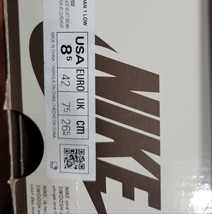 Box Only,  Travis Scott Air Jordan Low ,Size 8.5 As Shown